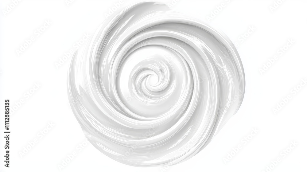 A white swirl on a white background A white swirl on a white background
