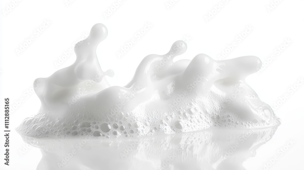 A splash of milk on a white surface A splash of milk on a white surface