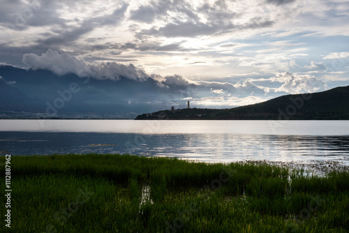 The ancient tower by the Erhai Lake  photo