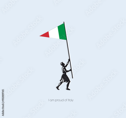 day of pride in your country. A beautiful postcard for any projects. Italy