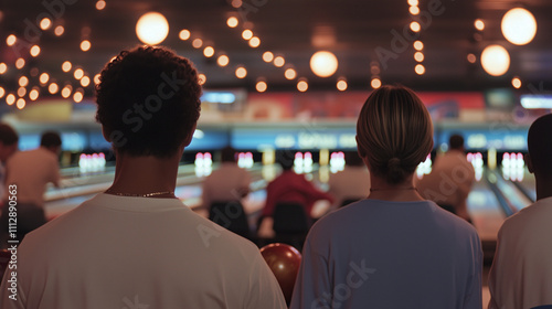 Retro Bowling Night with Vintage Decor and 1950s Style Players