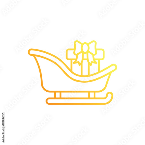 Sleigh vector icon