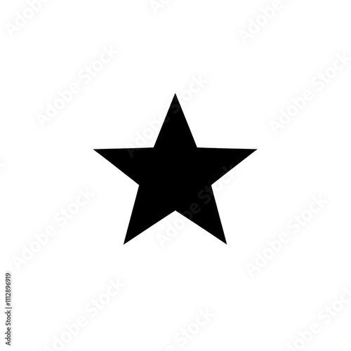 All Black icon of Star Rating icon png Minimalist flat icon, vector logo style sign clipart on a transparent background