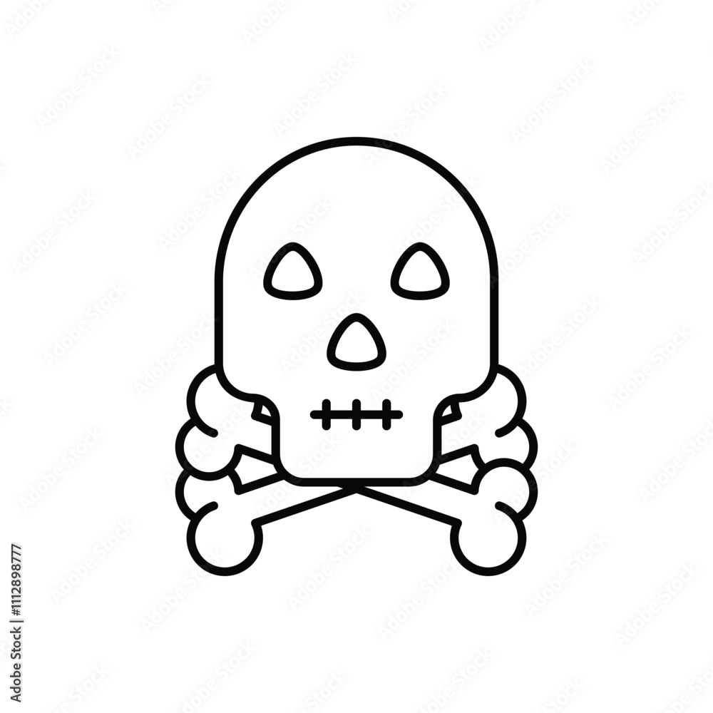 Skull vector icon