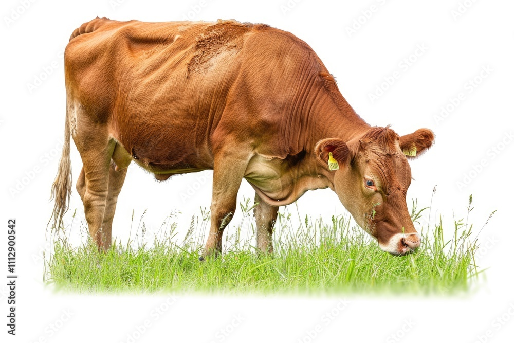 Fototapeta premium Brown cow isolated