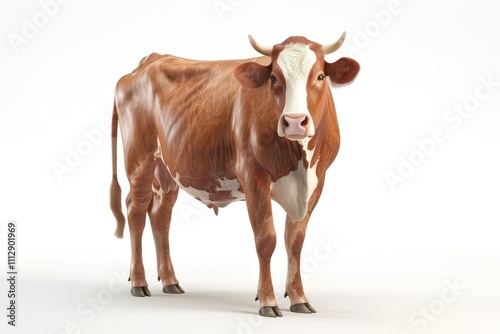 Brown cow isolated