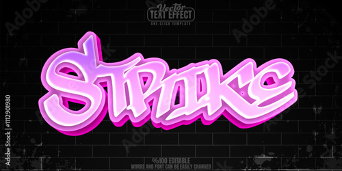 Graffiti editable text effect, customizable streetart and urban 3d font style