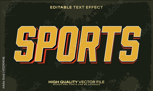 Sport text effect, editable text effect and athlete 3d font style bold shadow fitness poster design