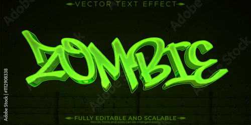 Graffiti text effect, editable spray and street text style