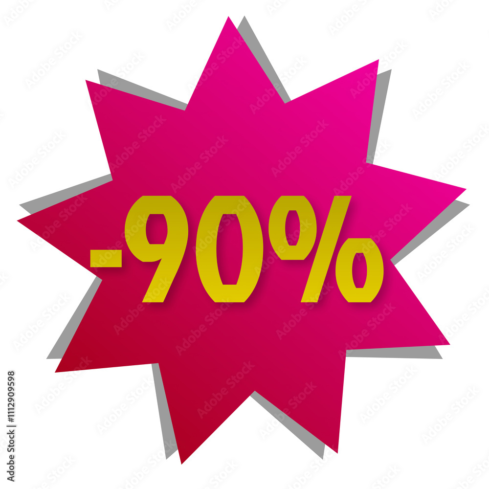 Colorful promotion label, 90% Colorful promotion label, 90%