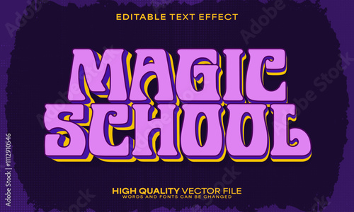 Magic text effect, editable text effect and mystical 3d font style bold shadow illusion poster design