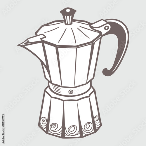 tea maker silhouette vector art and illustration