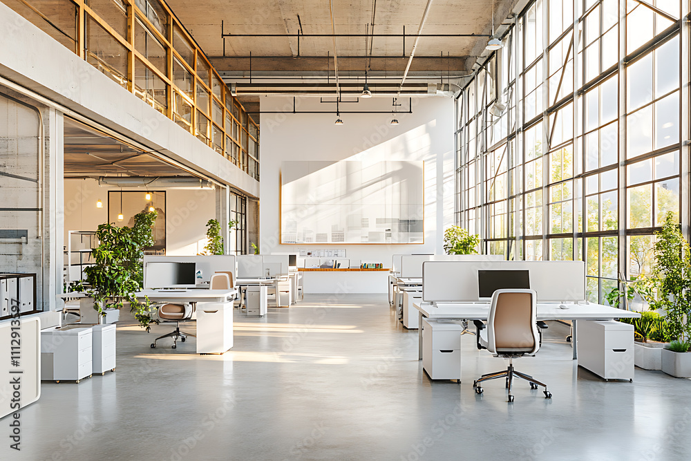 Modern Open-Plan Office Design with Natural Light Modern Open-Plan Office Design with Natural Light