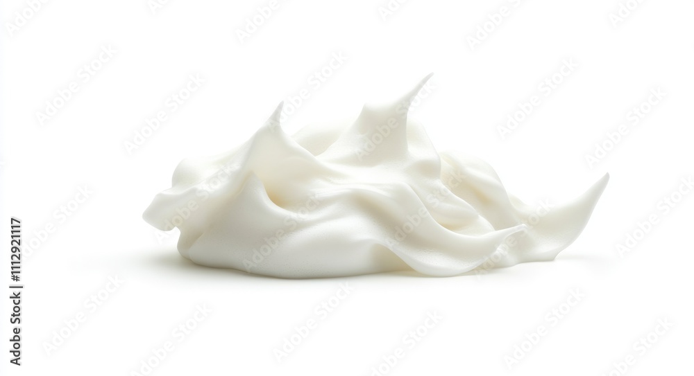 Smooth Shaving Foam Isolated on a Pristine White Background Smooth Shaving Foam Isolated on a Pristine White Background
