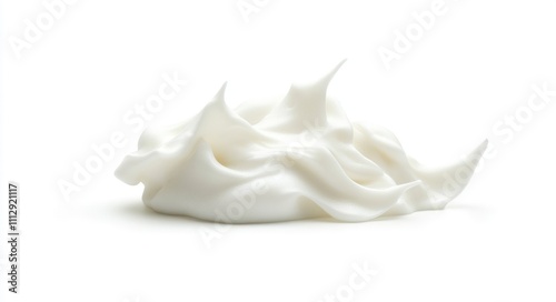 Smooth Shaving Foam Isolated on a Pristine White Background