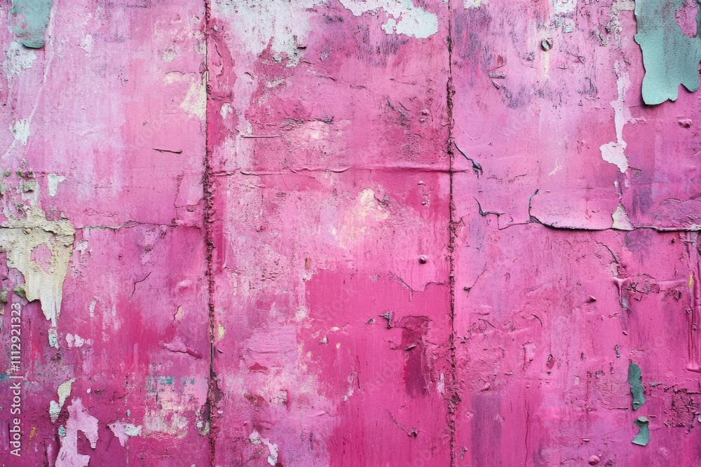 Obraz premium Textured Vintage Wall in Solid Pink Hue - Abstract Background Photo for Design Inspiration