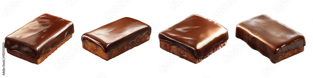 Gourmet elegance Tim Tam gleaming isolated on transparent background, Set of Gourmet elegance Tim Tam gleaming isolated on transparent background, Set of
