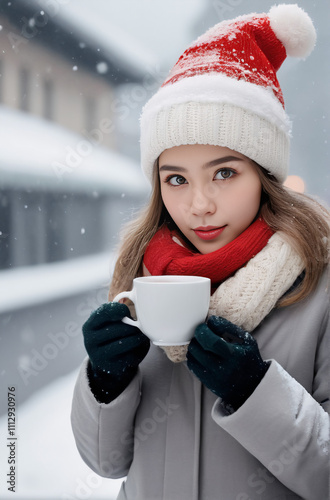 woman with cup of hot tea