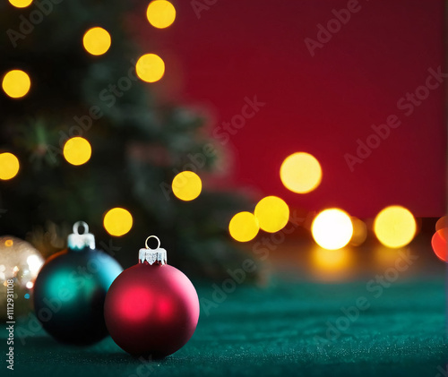 christmas background with balls