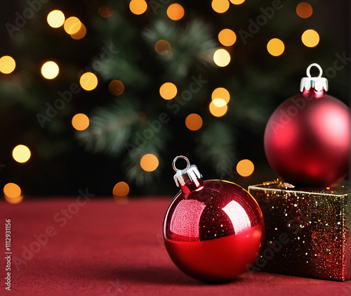 christmas background with balls