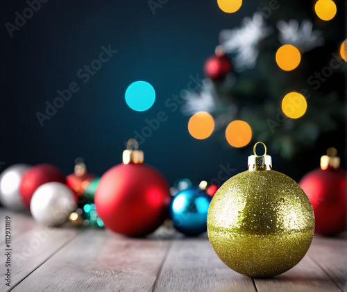 christmas background with balls