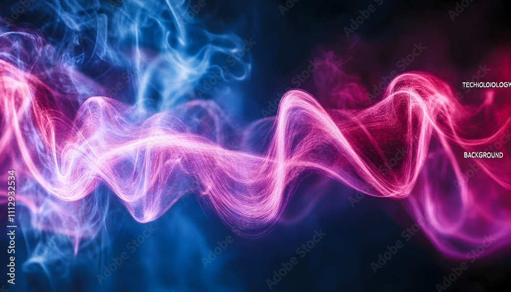 Abstract swirling neon pink and blue smoke design, perfect for technology or futuristic backgrounds. Abstract swirling neon pink and blue smoke design, perfect for technology or futuristic backgrounds.