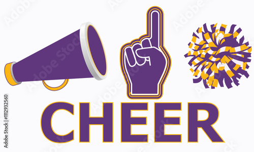 Set of Cheerleading items vector
