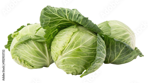 cluster of cabbage isolated on transparent background