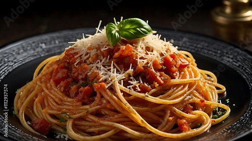 spaghetti with tomato sauce