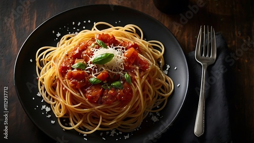 spaghetti with tomato sauce