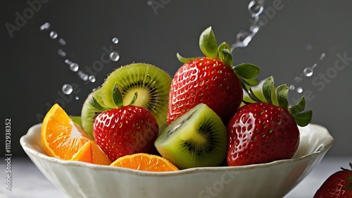 strawberries and kiwi fruit