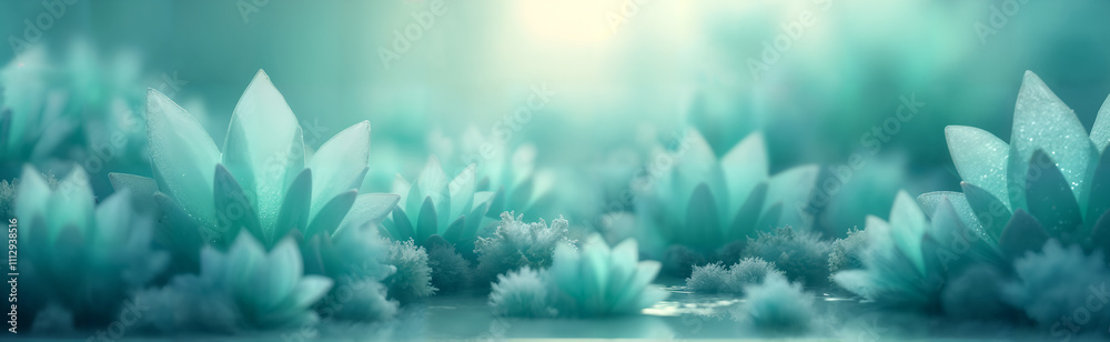 Fototapeta premium Turquoise Abstract Crystal Design