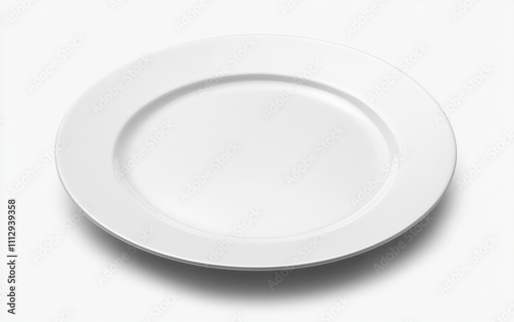 Single White Plate A minimalist, perfectly round ceramic plate with a glossy finish and a thin rim, centered on a white background. Single White Plate A minimalist, perfectly round ceramic plate with a glossy finish and a thin rim, centered on a white background.