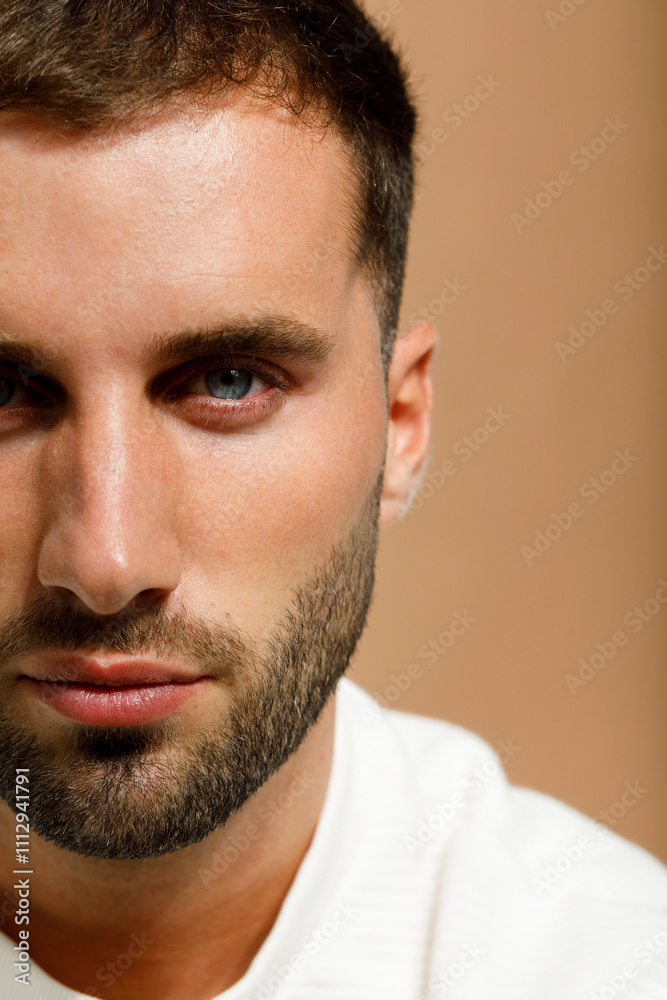 Close-up man portrait Close-up man portrait