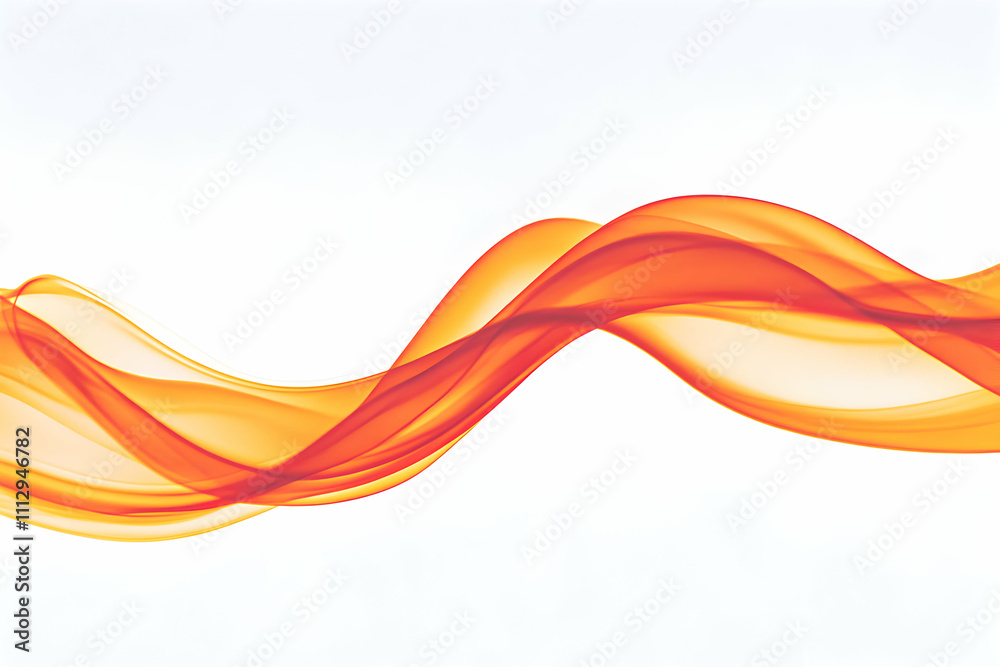 Abstract orange and yellow flowing wave design on white background; perfect for website banners, presentations, or digital art projects. Abstract orange and yellow flowing wave design on white background; perfect for website banners, presentations, or digital art projects.