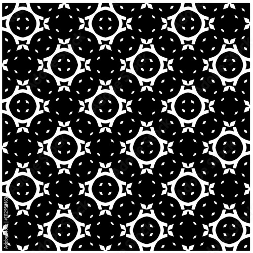 White background with black pattern. Seamless texture for fashion, textile design, on wall paper, wrapping paper, fabrics and home decor. Simple repeat pattern. 