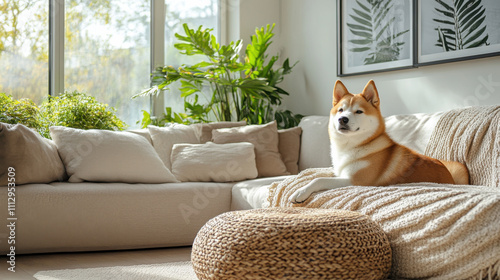 Shiba Inu Relaxing at Home