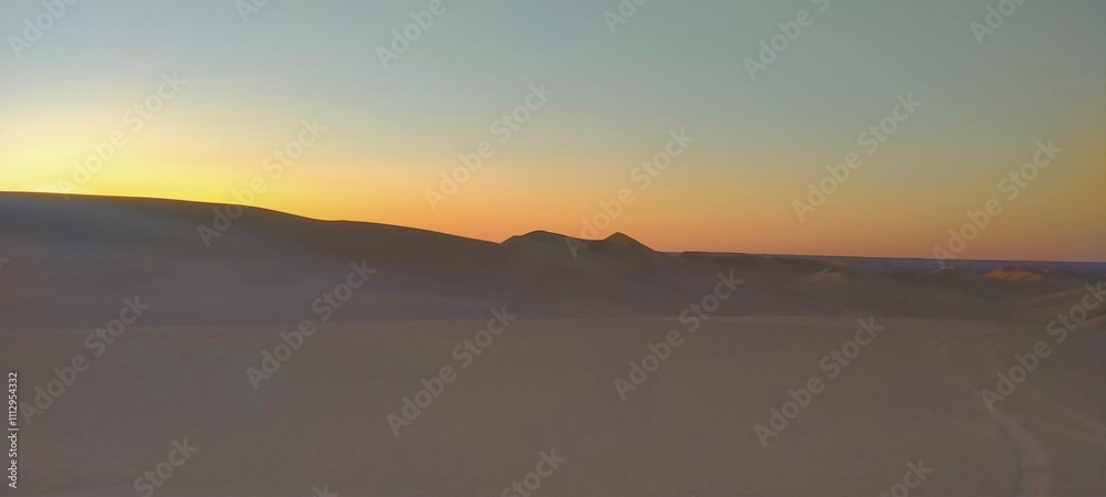 sunrise in the desert