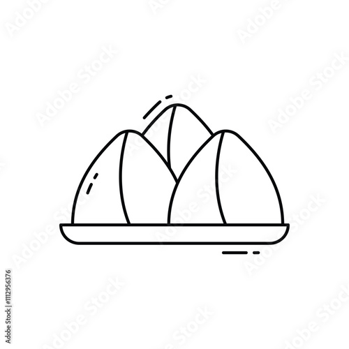 Samosa vector icon