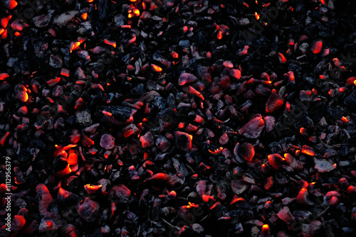 abstract background with glowing coals for christmas treat