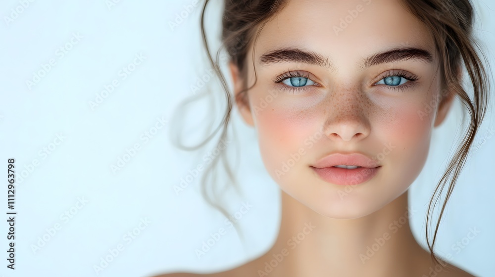 portrait of a lovely young woman isolated on white background portrait of a lovely young woman isolated on white background