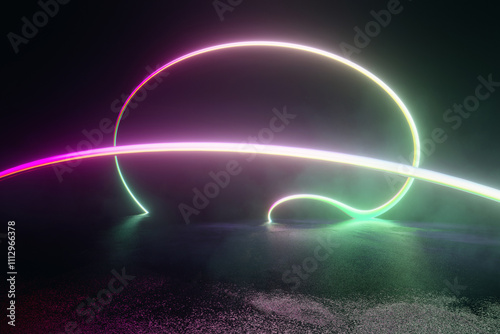 Mysterious surreal light shape photo