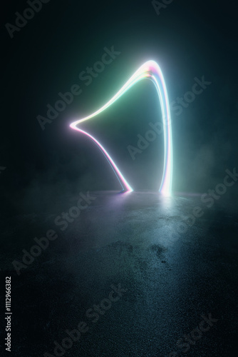 Abstract ethereal light shapes photo