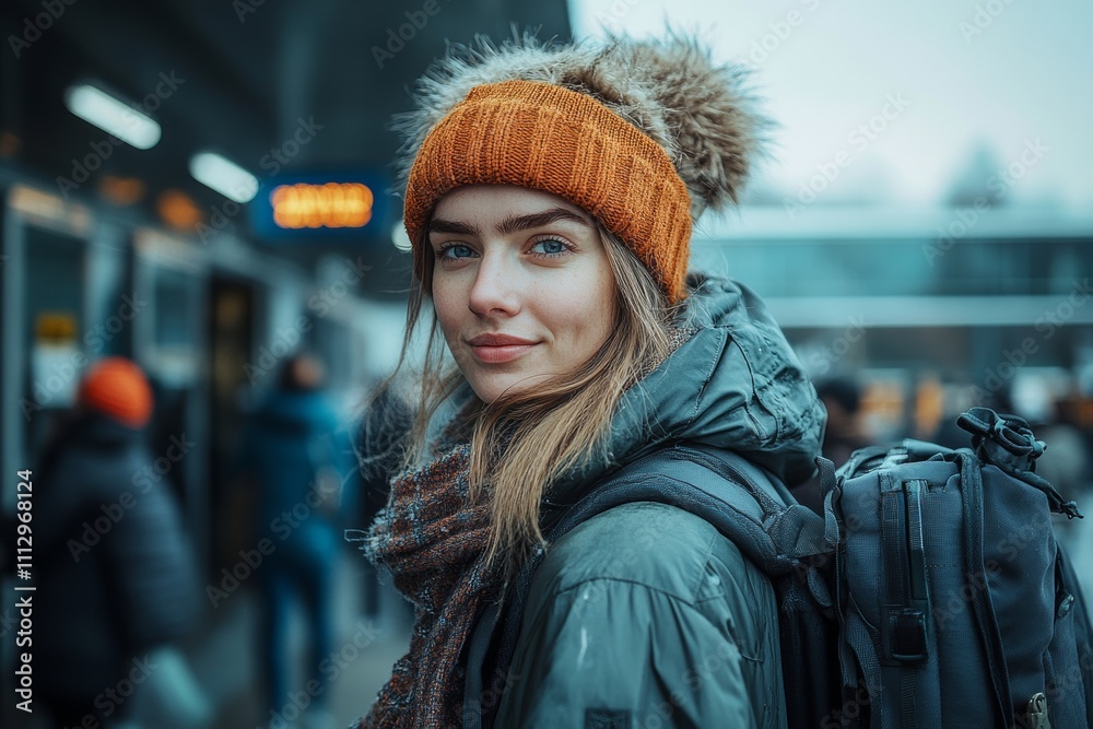 Customs officers and travelers at a bustling border checkpoint. Generative AI Customs officers and travelers at a bustling border checkpoint. Generative AI