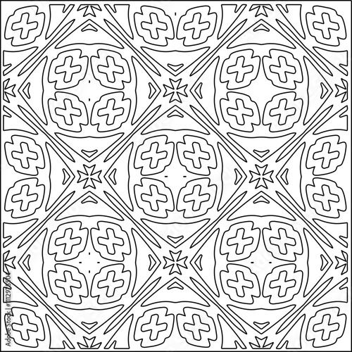 Abstract shapes.Patterns from lines.White wallpaper. Vector graphics for design, textile, decoration, cover, wallpaper, web background, wrapping paper, fabric, packaging. Repeating pattern.