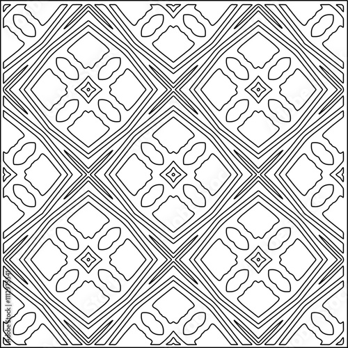 Abstract shapes.Patterns from lines.White wallpaper. Vector graphics for design, textile, decoration, cover, wallpaper, web background, wrapping paper, fabric, packaging. Repeating pattern.