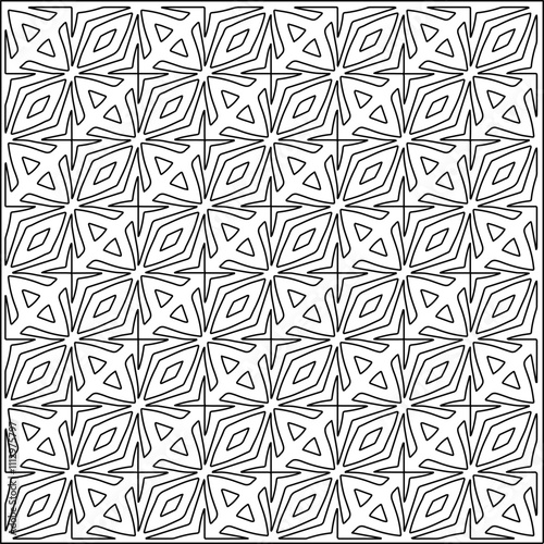 Abstract shapes.Patterns from lines.White wallpaper. Vector graphics for design, textile, decoration, cover, wallpaper, web background, wrapping paper, fabric, packaging. Repeating pattern.