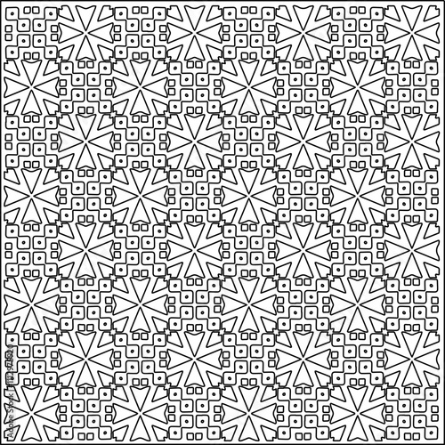 Abstract shapes.Patterns from lines.White wallpaper. Vector graphics for design, textile, decoration, cover, wallpaper, web background, wrapping paper, fabric, packaging. Repeating pattern.
