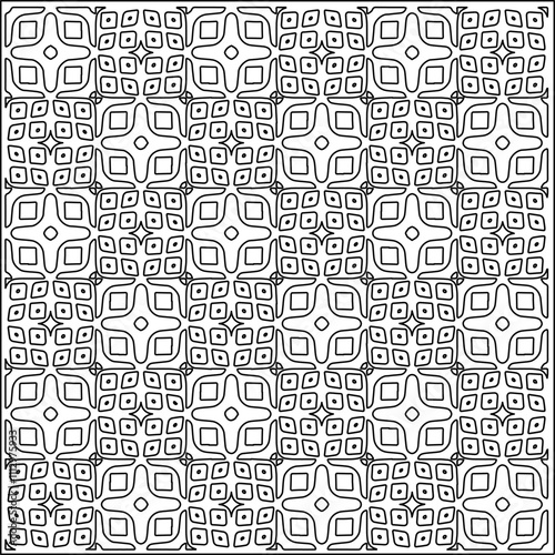 Abstract shapes.Patterns from lines.White wallpaper. Vector graphics for design, textile, decoration, cover, wallpaper, web background, wrapping paper, fabric, packaging. Repeating pattern.