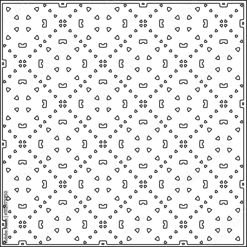 Abstract shapes.Patterns from lines.White wallpaper. Vector graphics for design, textile, decoration, cover, wallpaper, web background, wrapping paper, fabric, packaging. Repeating pattern.
